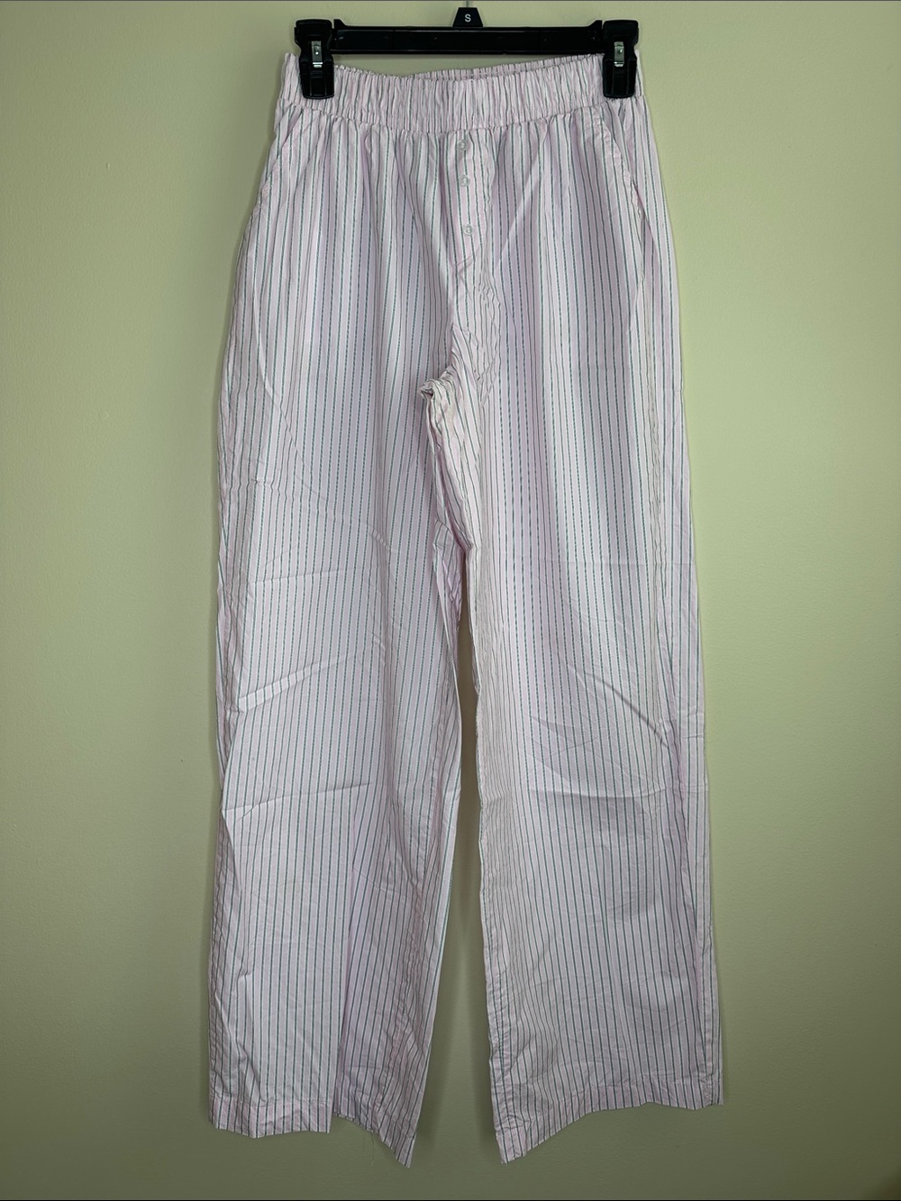 Women’s Pink Stripe Elastic-Waist Boxer Style Joggers Size Small